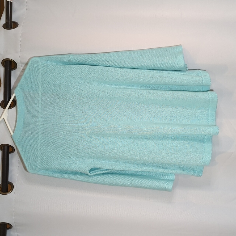 Soft Surroundings Open front Cardigan Linen Blend Button Accent Sleeve - Picture 8 of 9